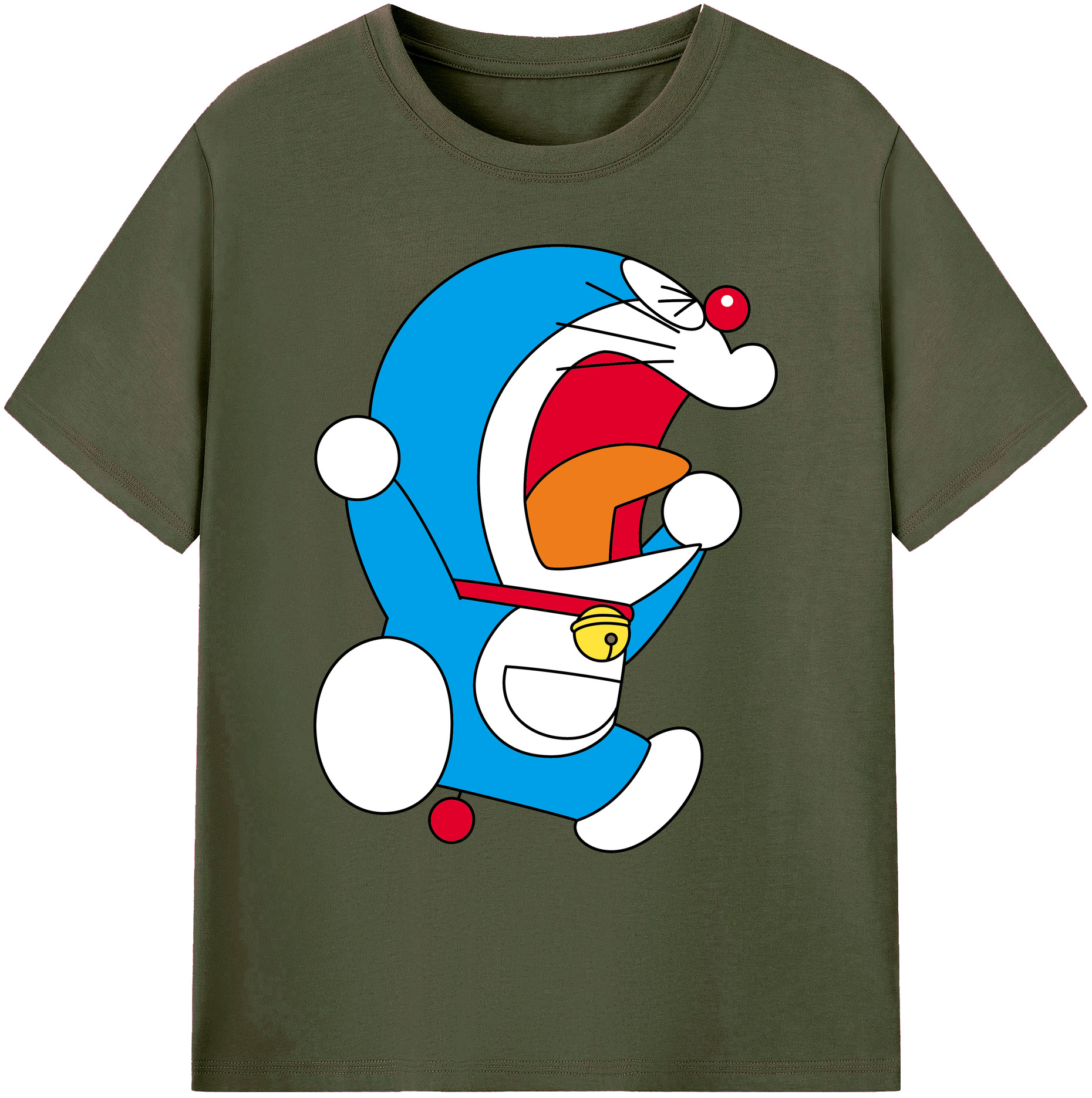（画像用） ドラえもん Doraemon 綿100％ メンズ半袖Tシャツ｜肌触りやわらか＆通気性